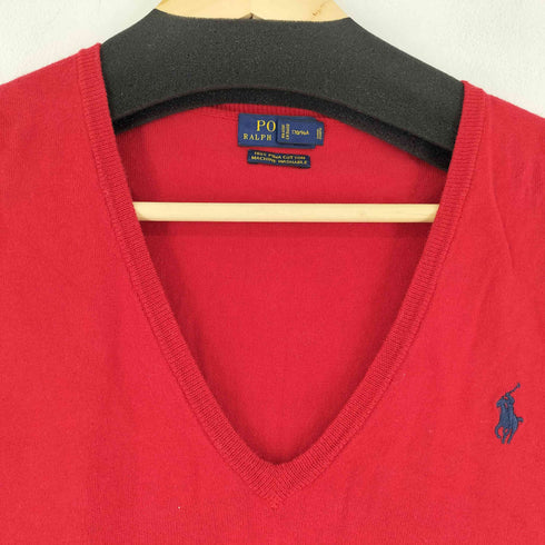 ポロラルフローレン POLO RALPH LAUREN スモールポニー刺繍Vネックコットンニット メンズ import:L